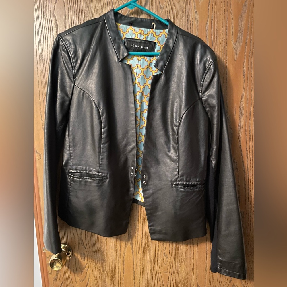 Faux Leather Blazer/Jacket